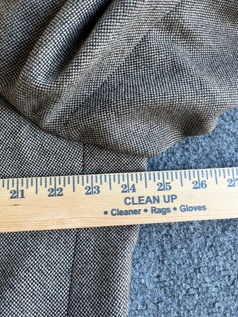 Stafford Essentials Classic Fit Brown Wool Blazer With Elbow Patches Mens Size 4